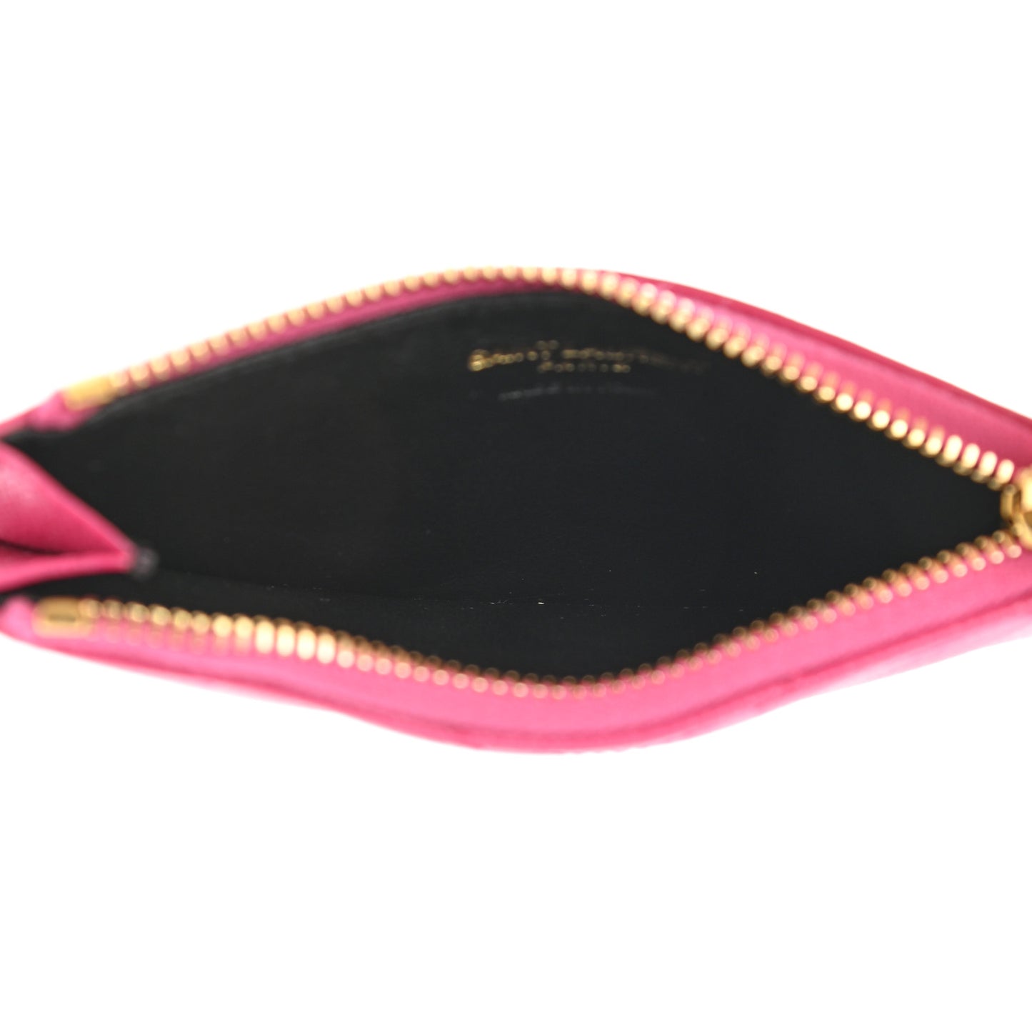 Grain De Poudre Matelasse Chevron Monogram Fragments Zippered Card Case Fresh Fuxia