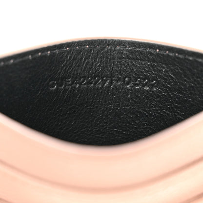 Saint Laurent Grain De Poudre Matelasse Chevron Monogram Credit Card Case Pale Pink 7 of 12