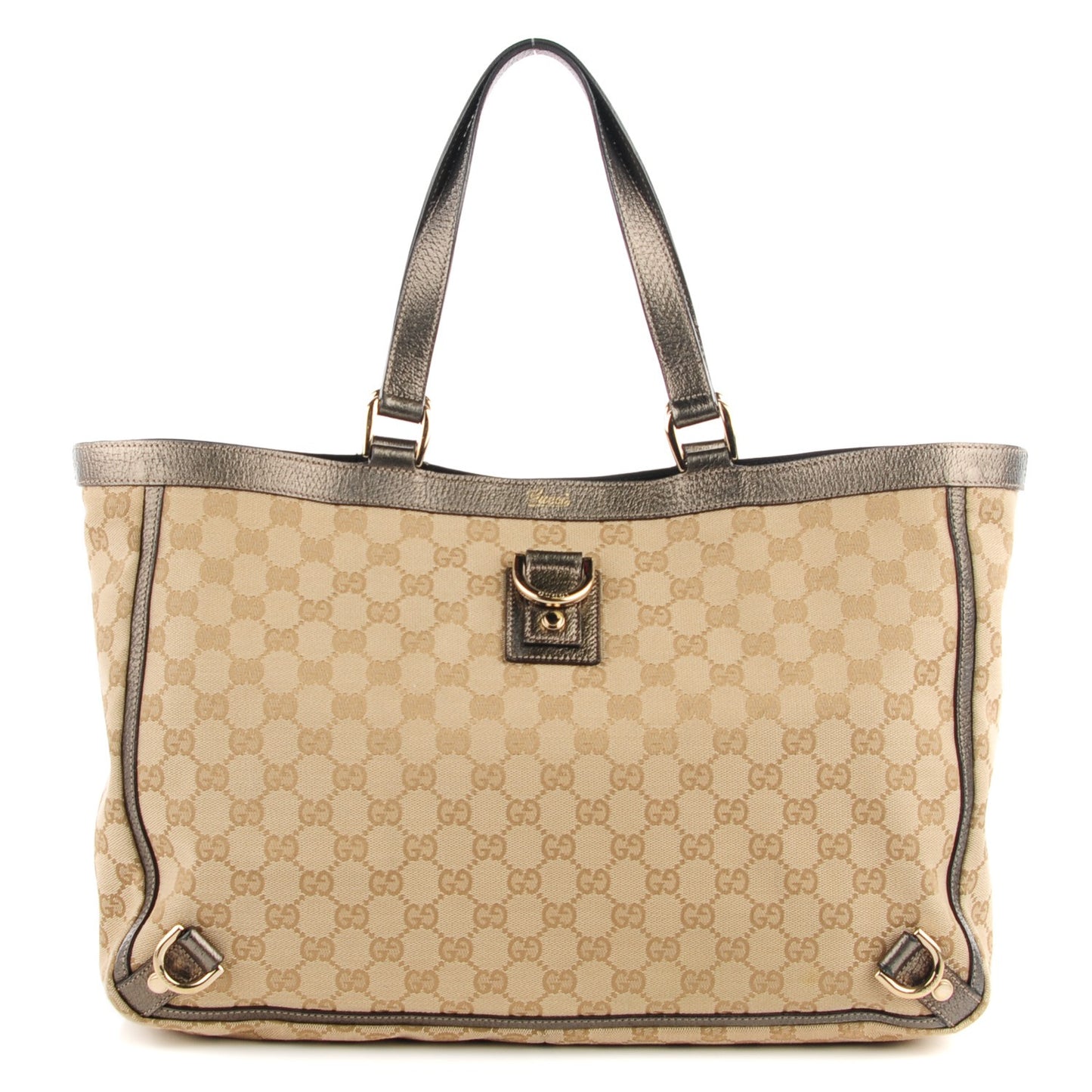 Monogram Large Abbey Tote Gunmetal