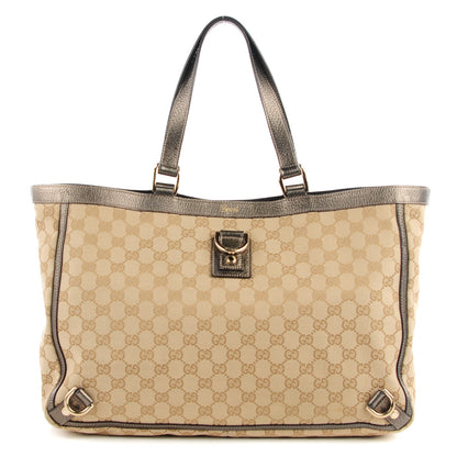 Gucci Monogram Large Abbey Tote Gunmetal 1 of 7