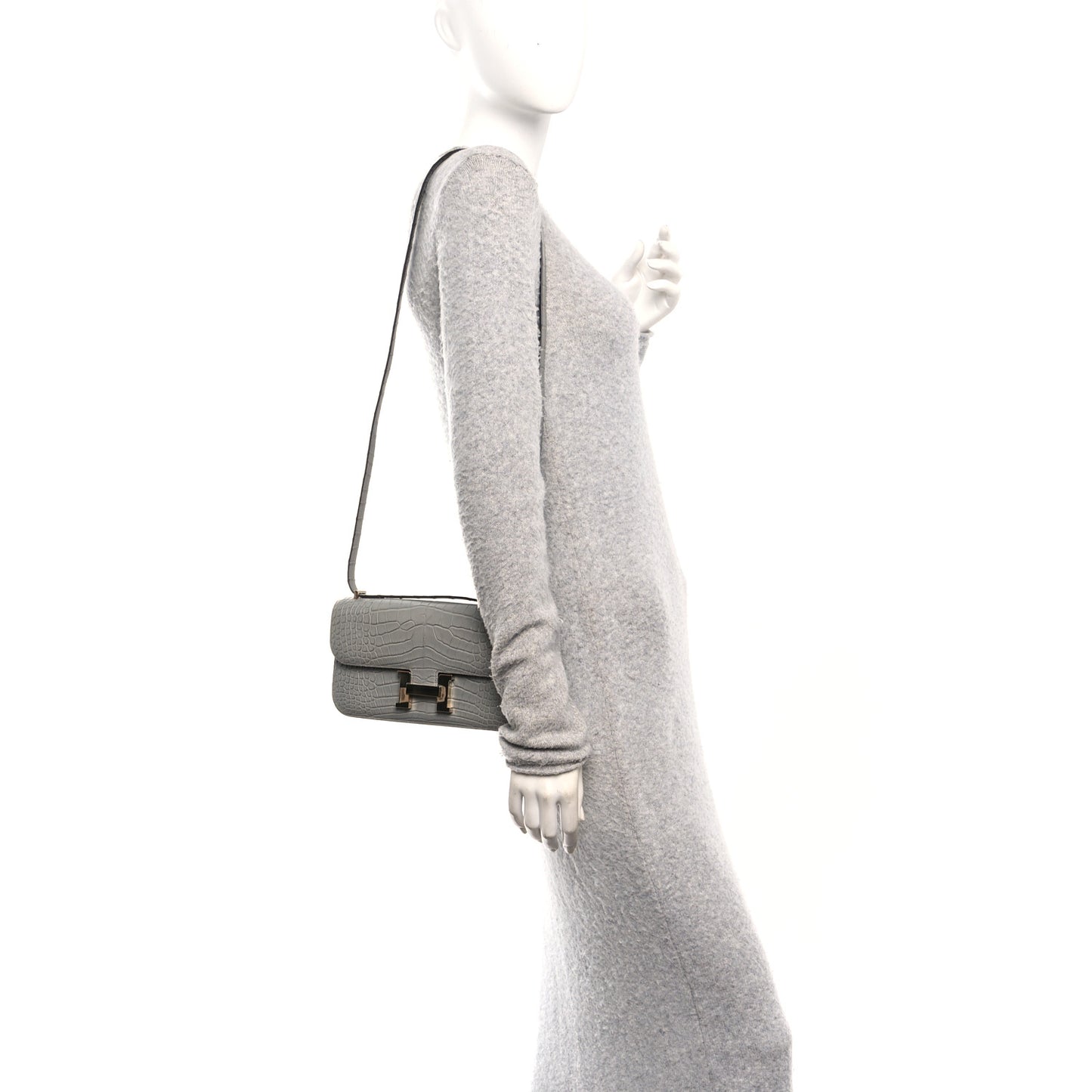 Matte Alligator Constance 1-Elan Gris Cement