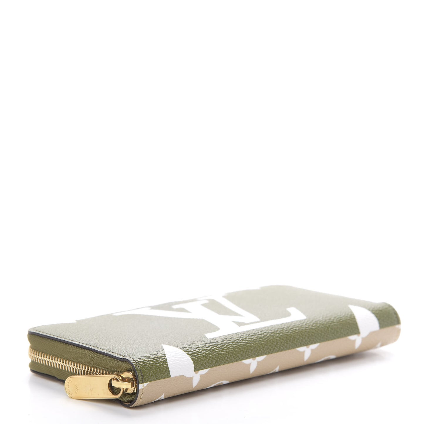 Monogram Giant Zippy Wallet Kaki White