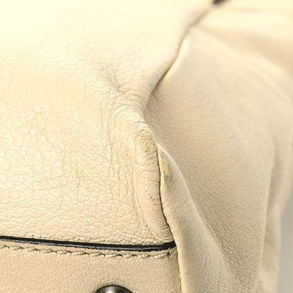 Fendi Goatskin Elaphe Medium Peekaboo Iconic Satchel Latte Natural 15 of 17