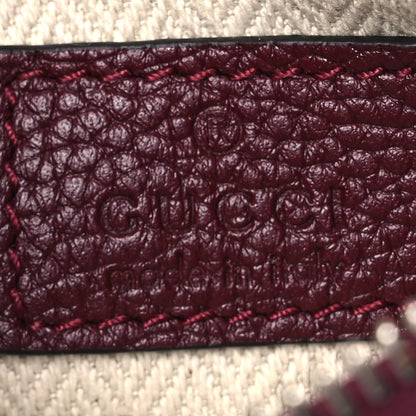 Gucci Pebbled Calfskin Mini B Shoulder Bag Red 6 of 11