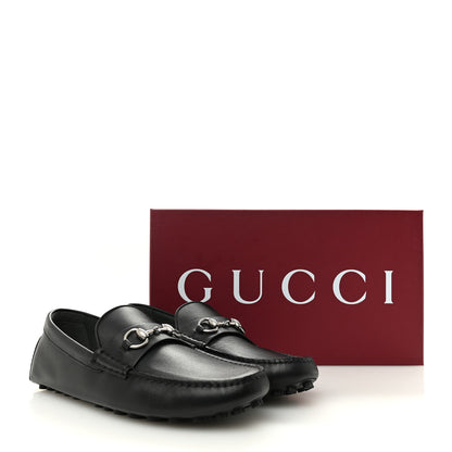 Gucci Soft Clove Calfskin Mens Horsebit Driver Loafers 9 Black 10 of 10