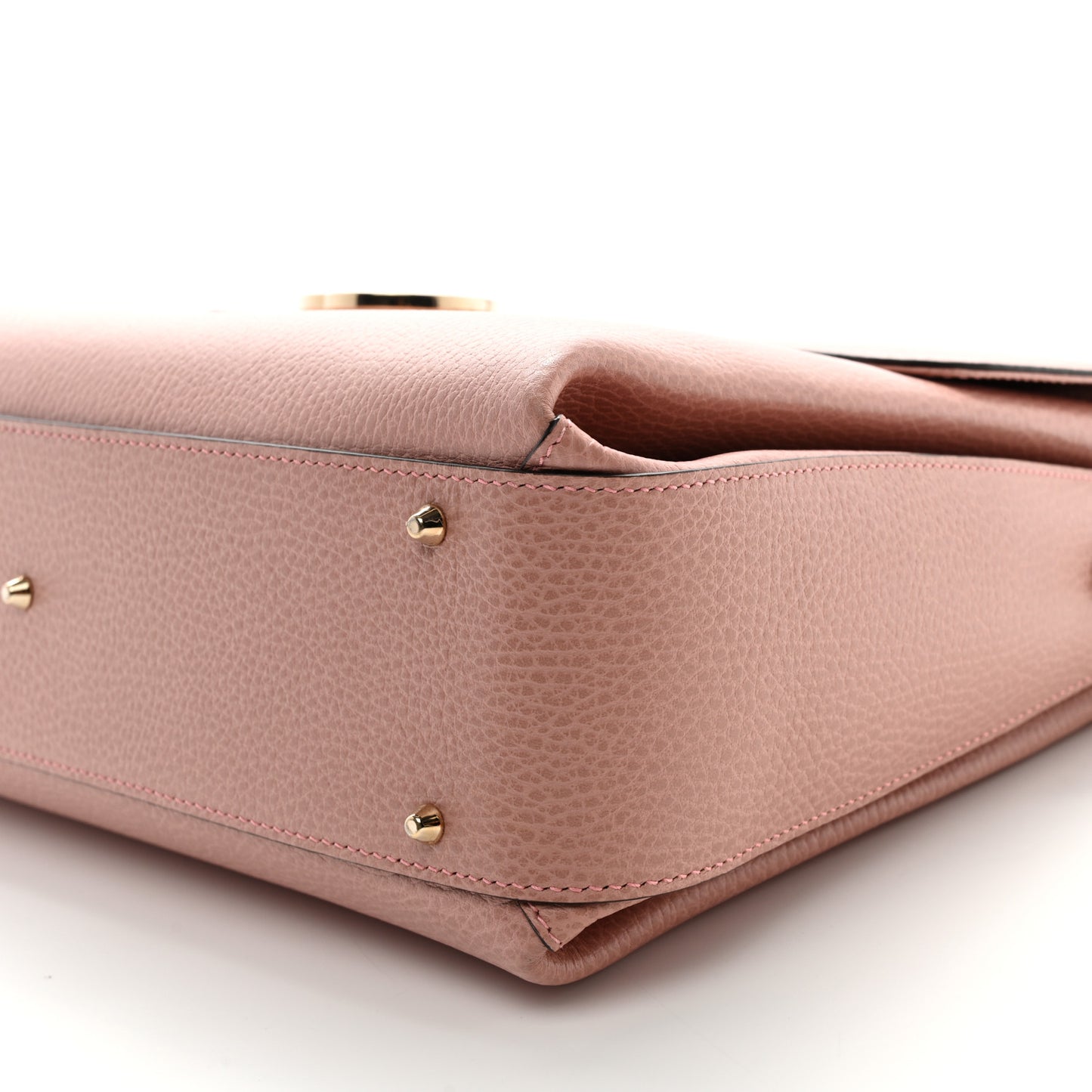 Dollar Calfskin Medium Interlocking G Top Handle Shoulder Bag Soft Pink