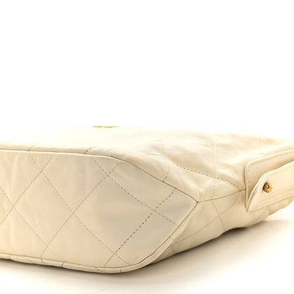 Chanel Calfskin Quilted Daily Hobo White 10 of 10