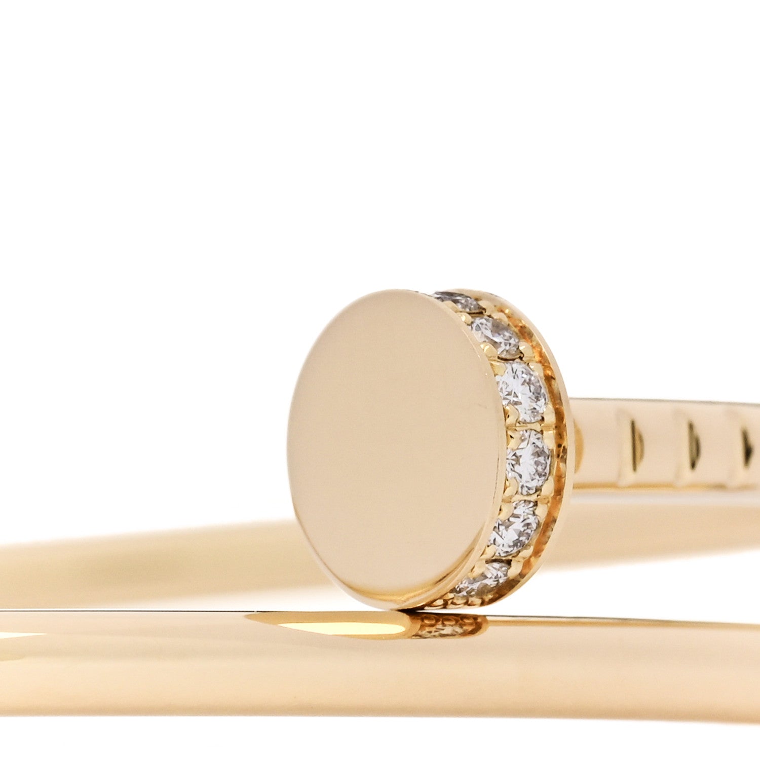 Cartier 18K Yellow Gold Diamond Small Juste Un Clou Bracelet 15 3 of 5