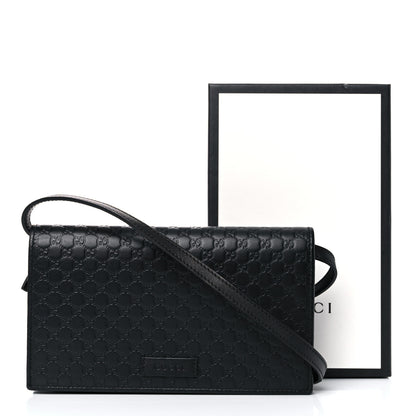 Gucci Microguccissima Crossbody Wallet Black 11 of 11