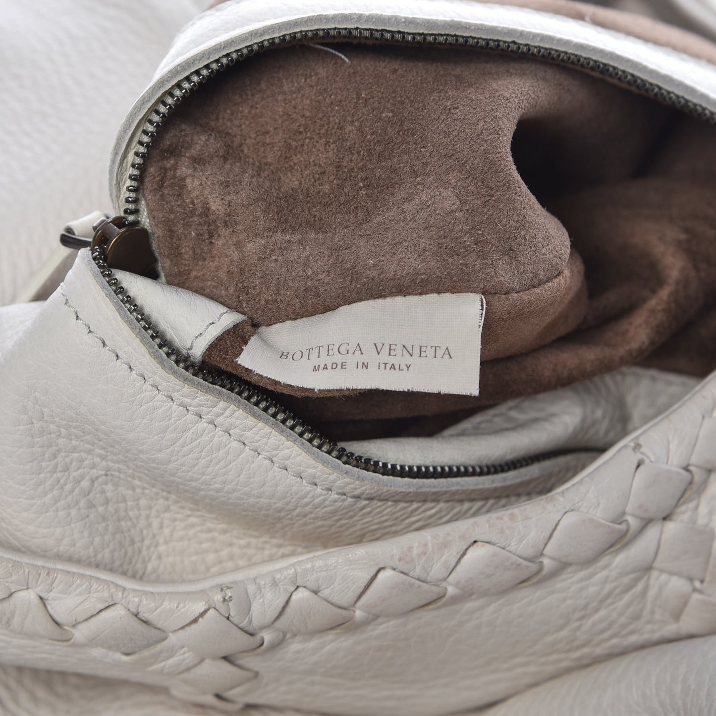 Cervo Deerskin Large Hobo Bianco White