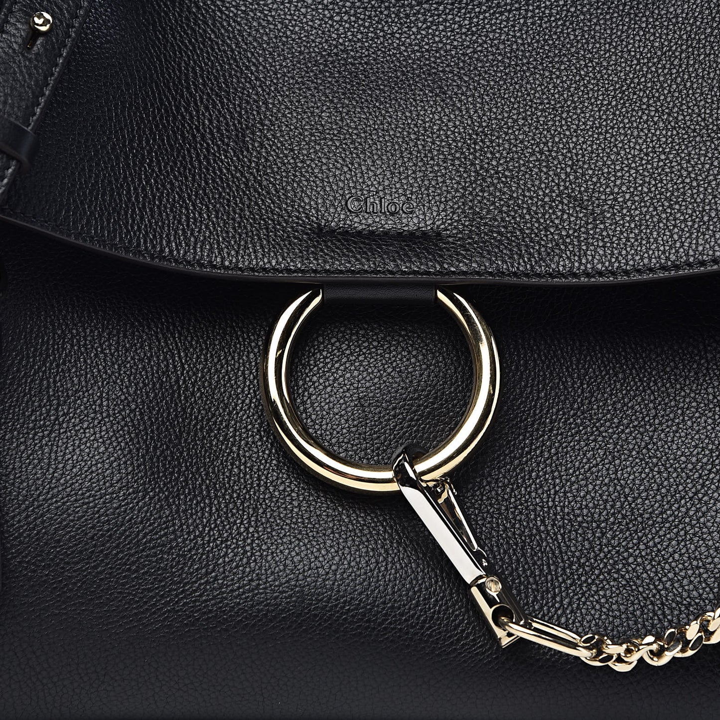 Calfskin Medium Faye Day Shoulder Bag Black