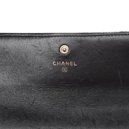 Chanel Velvet Boy Wallet On Removable Chain Black 6 of 14