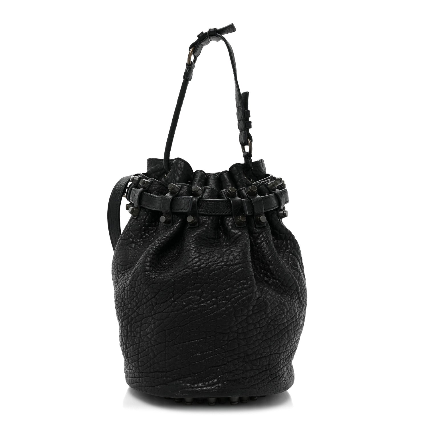 Alexander Wang Pebbled Lambskin Diego Bucket Bag Black Nickel Hardware 1 of 9