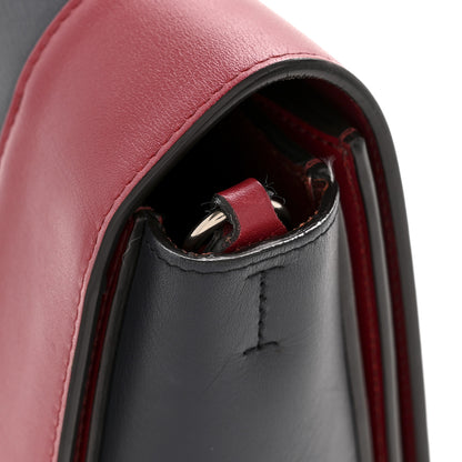 Celine Shiny Smooth Calfskin Medium Frame Shoulder Bag Red Navy 13 of 13