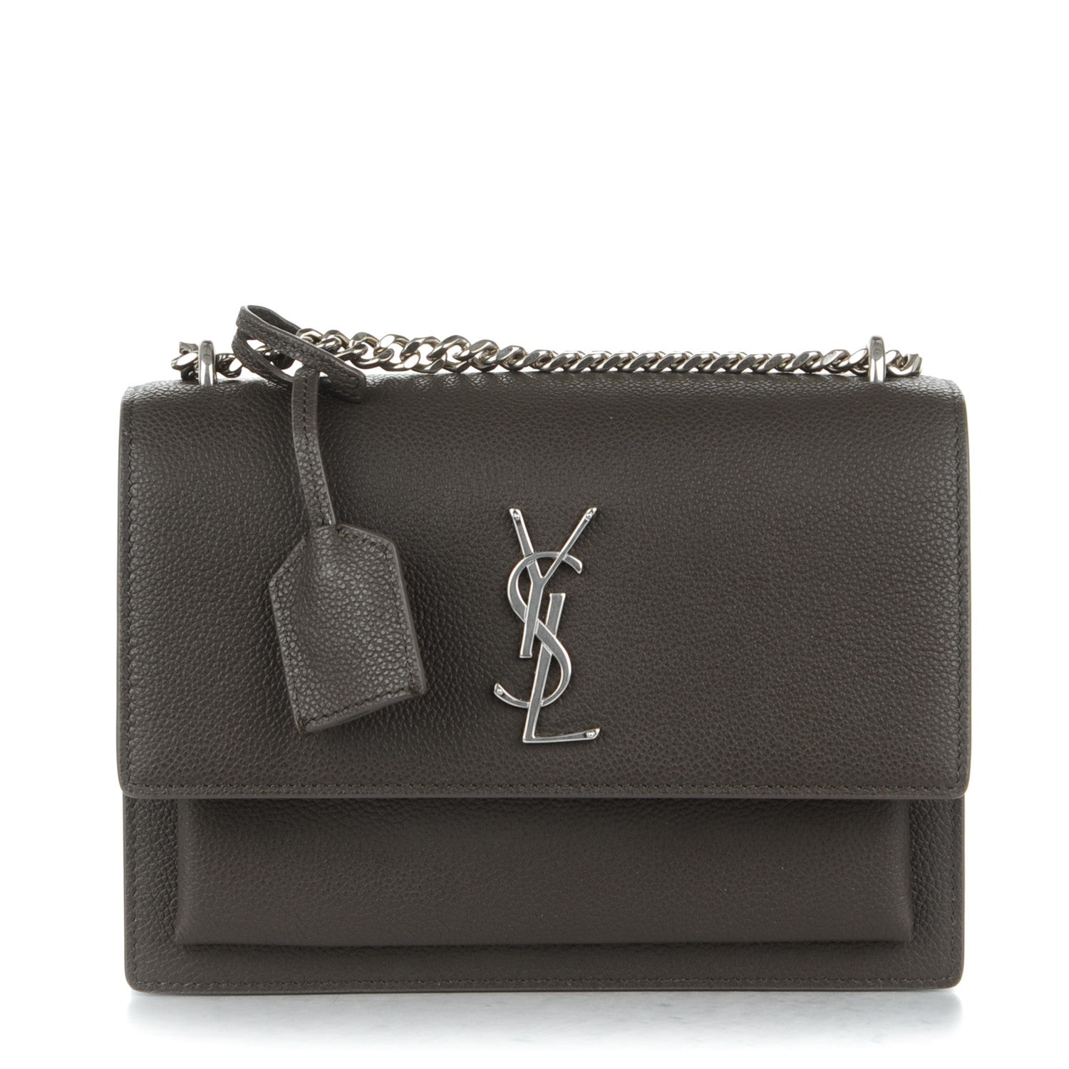 Saint Laurent Grained Calfskin Medium Monogram Sunset Dark Anthracite 1 of 6