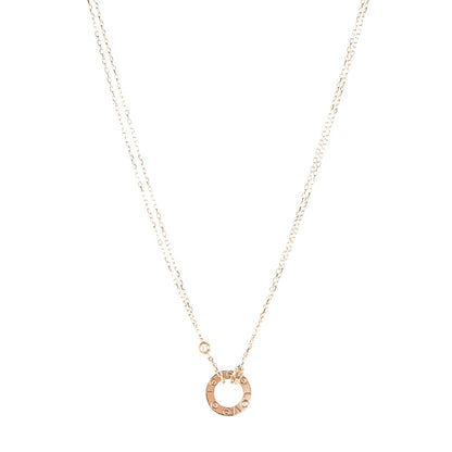 Cartier 18K Yellow Gold 2 Diamond LOVE Necklace 1 of 6