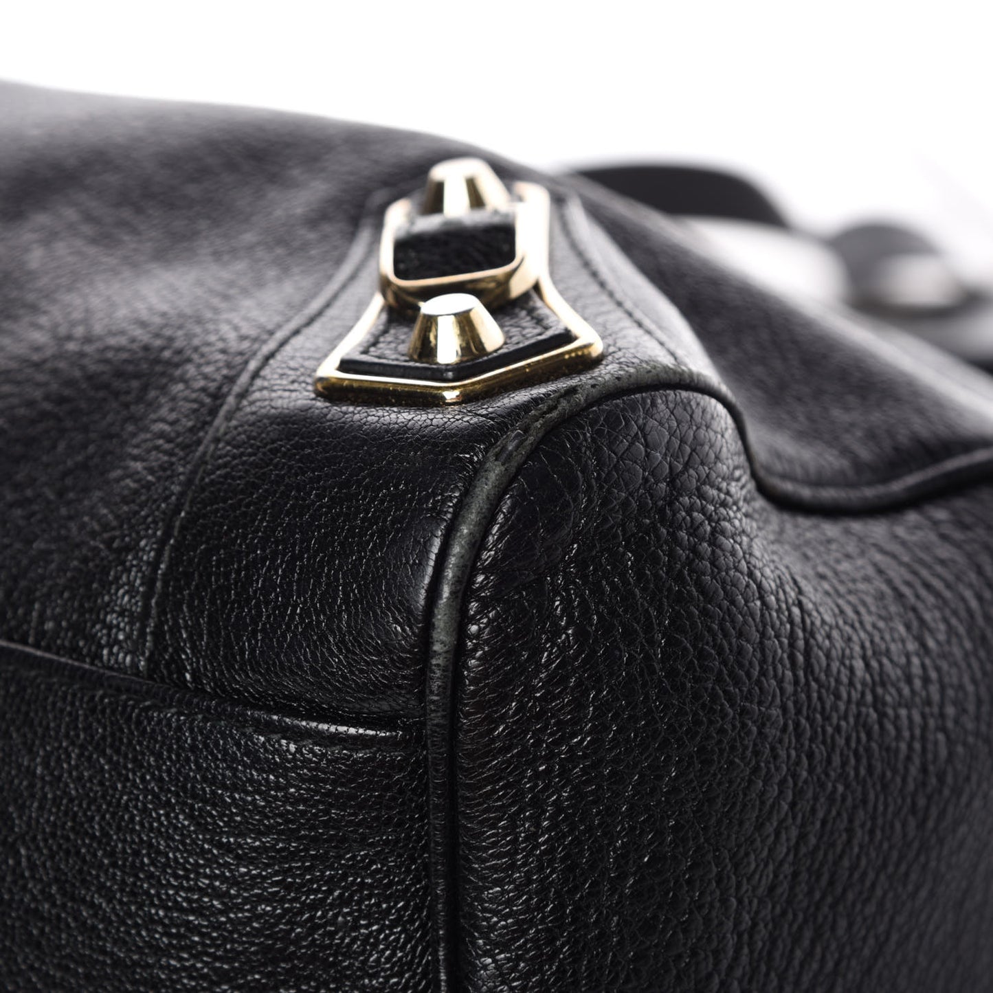 Chevre Gold Metallic Edge Hardware Velo Black