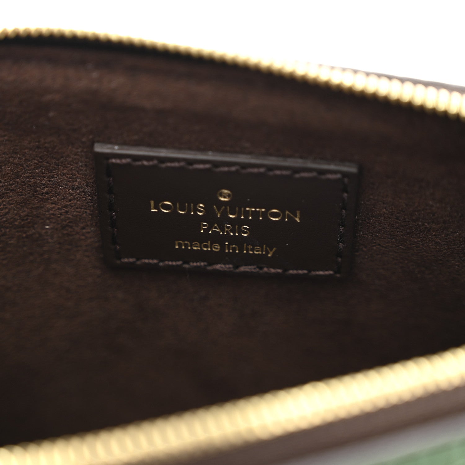 Louis Vuitton Monogram Calfskin Embossed Lexington Pouch Blue Green 6 of 10