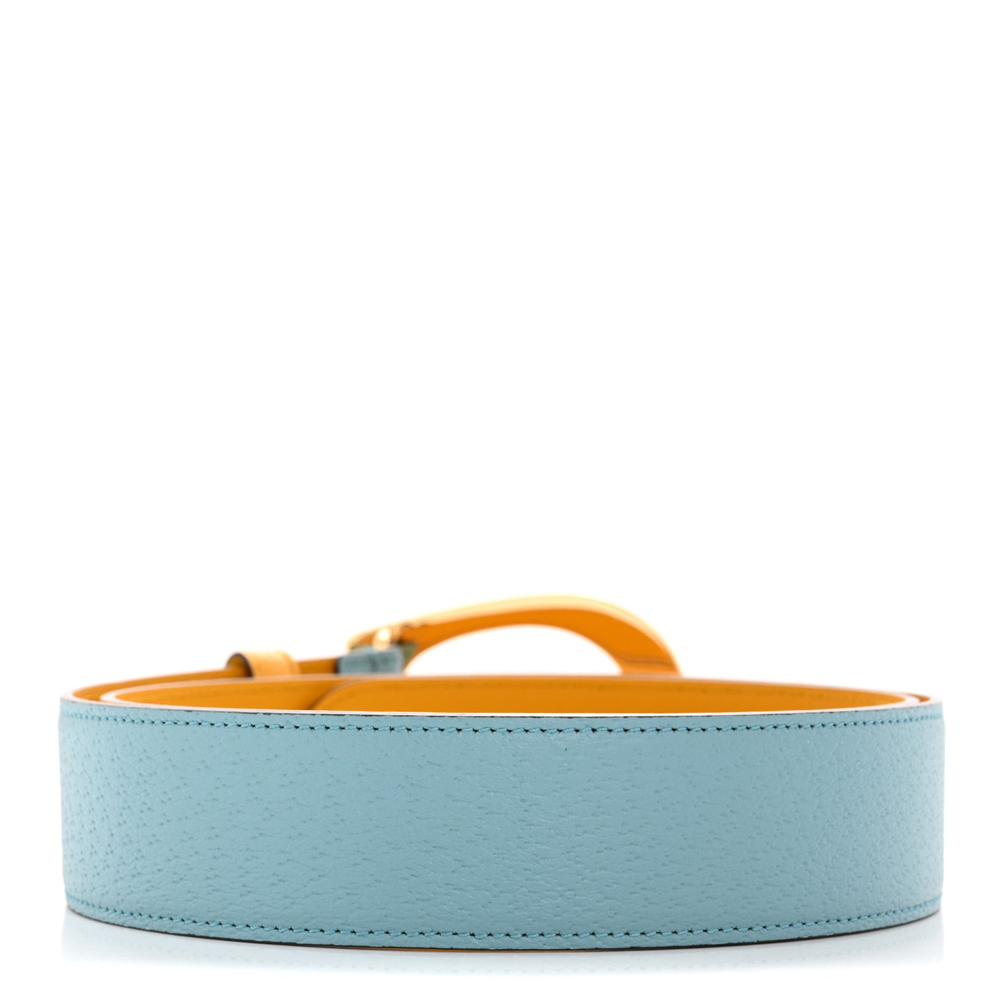 Textured Dollar Calfskin Criss Cross Double G Memorable Buckle 40mm Belt 90 36 Crop Dusty Azure