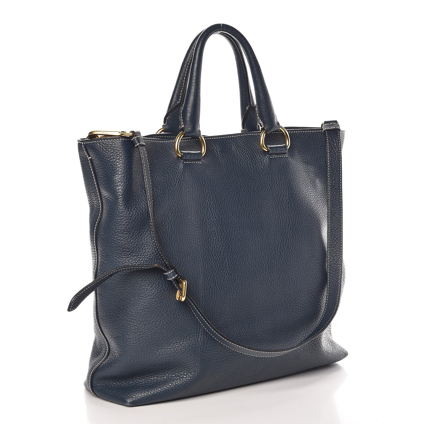 Vitello Daino Shopping Tote Inchiostro