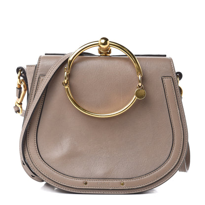 Chloe Calfskin Suede Medium Nile Bracelet Bag Motty Grey 1 of 15