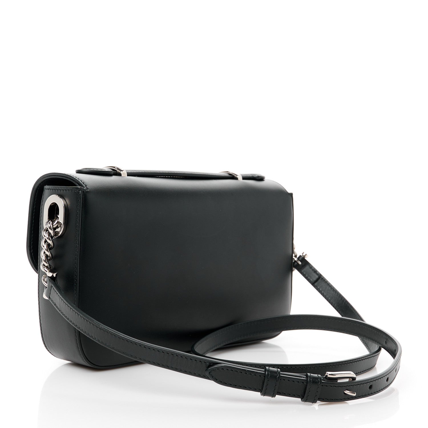 Gucci Senna Calfskin Petite GG Top Handle Shoulder Bag Black 3 of 11