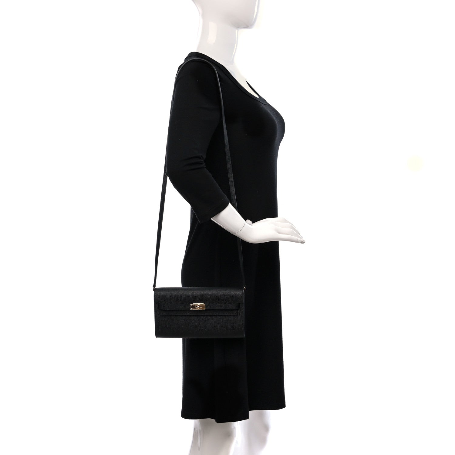 Hermes Epsom Kelly Wallet To Go Black 2 of 9