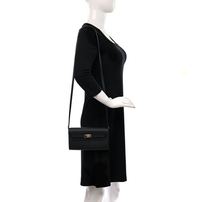 Hermes Epsom Kelly Wallet To Go Black 2 of 9