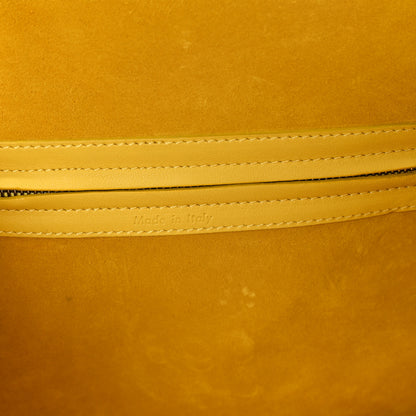 Celine Grained Calfskin Medium Phantom Luggage Sun Yellow 6 of 11