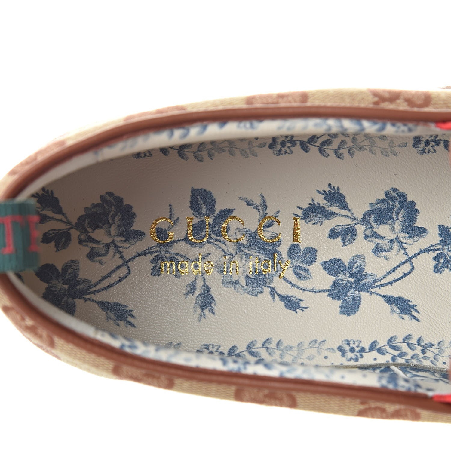Gucci X MLB GG Monogram NY Yankees Embroidered Mens Slip On Sneakers 8 Beige Ruggine Rust 7 of 9