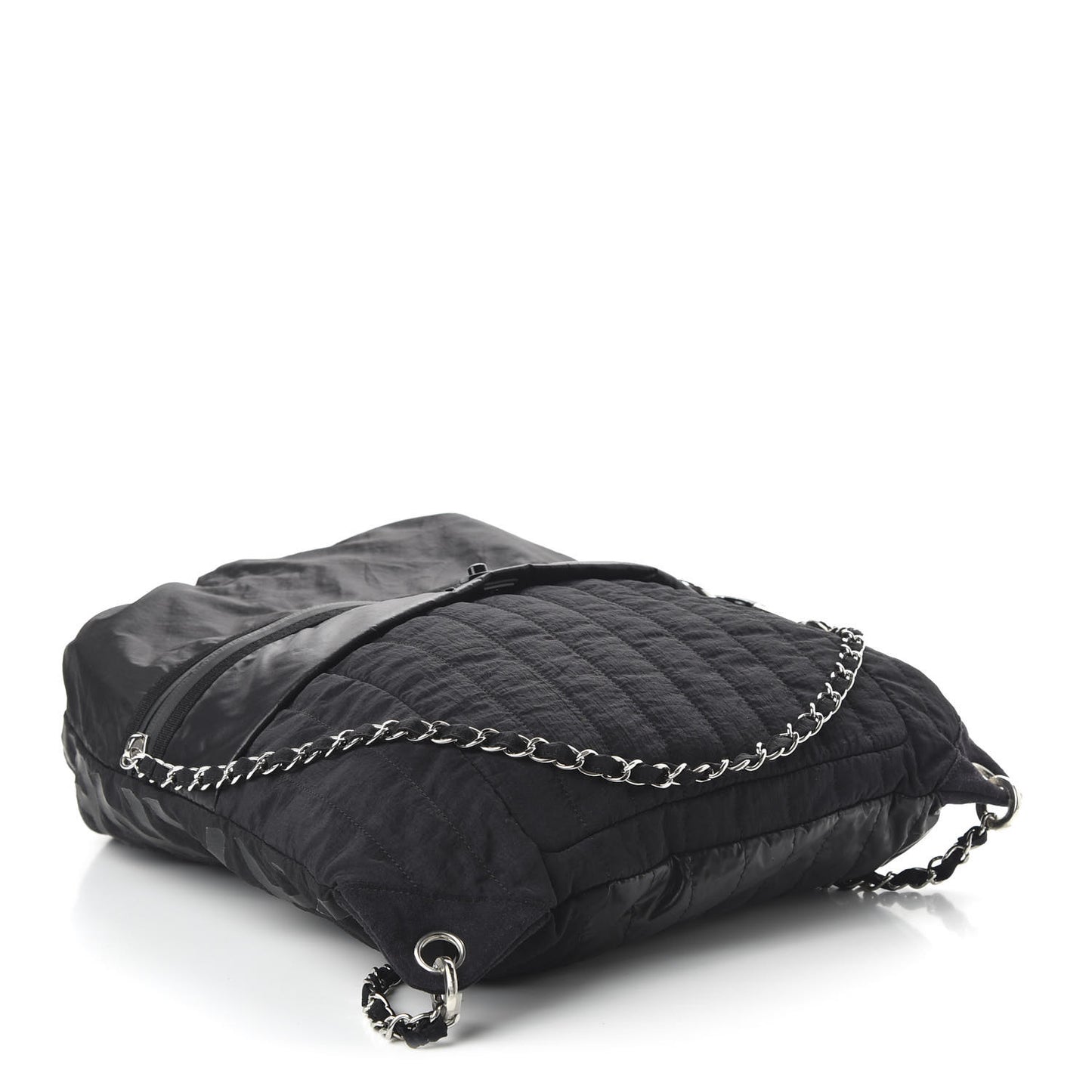 Nylon Drawstring Backpack Black