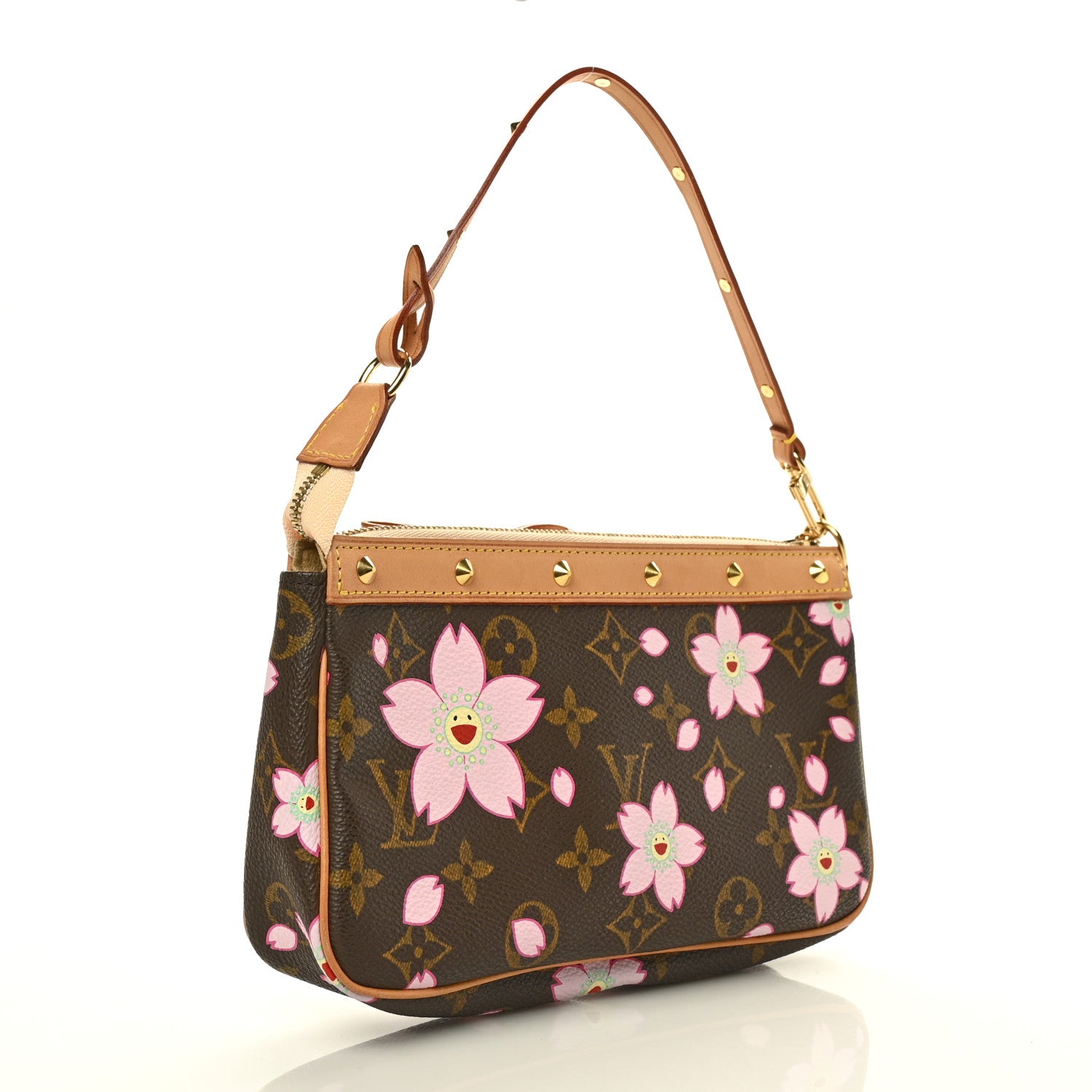 Louis Vuitton Monogram Cherry Blossom Pochette Accessories Brown 3 of 7