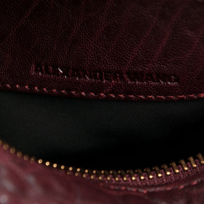 Alexander Wang Pebbled Lambskin Rocco Beet Antique Brass Hardware 6 of 6