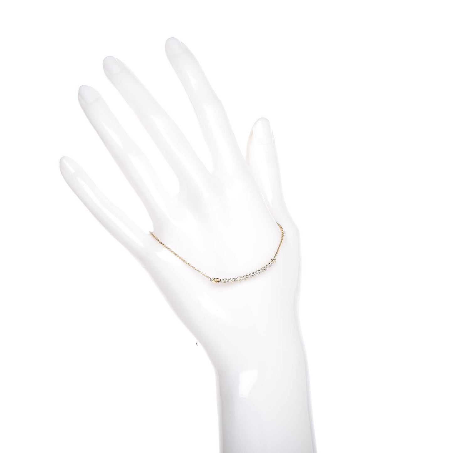 18K Yellow Gold Diamond Paveflex Station Bracelet