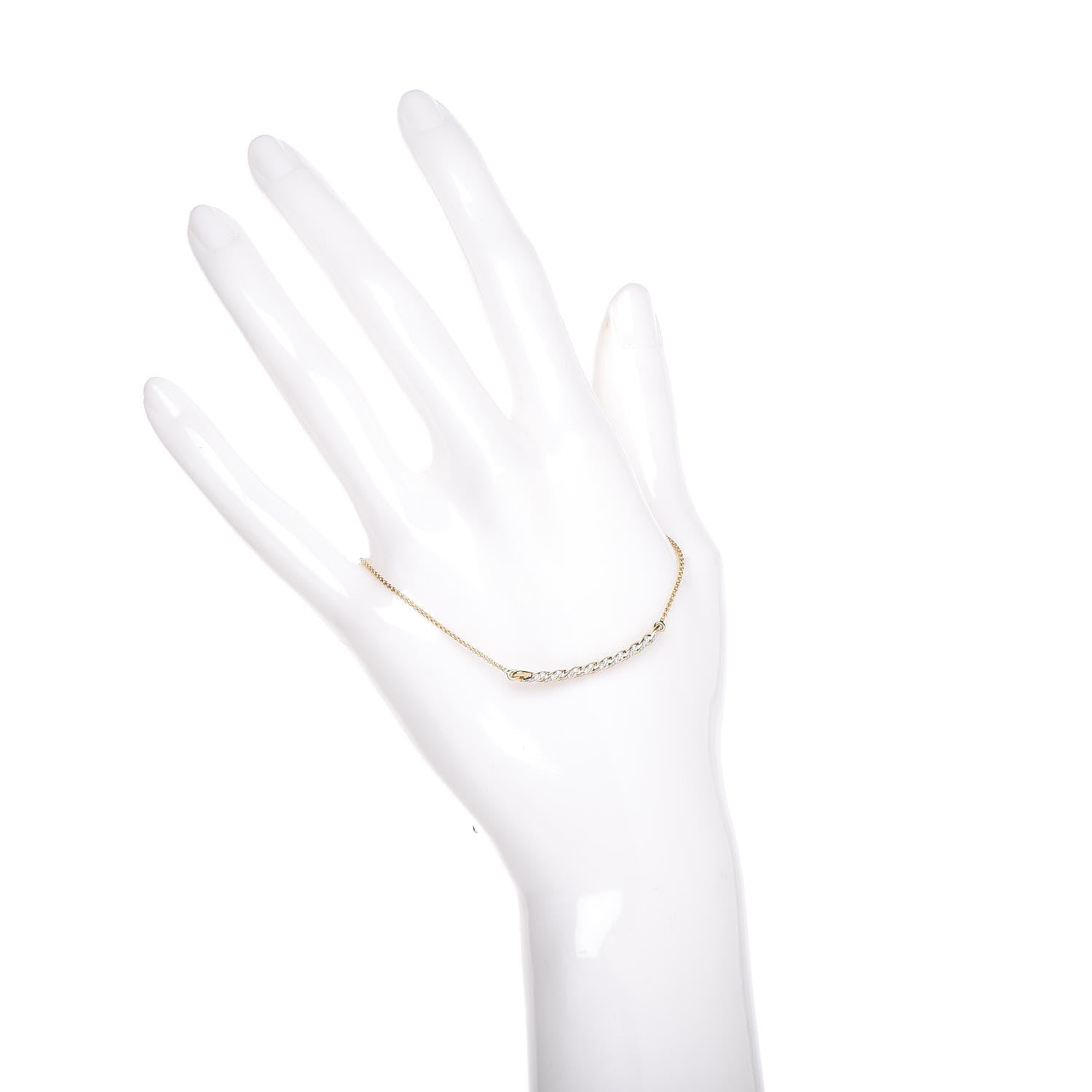 David Yurman 18K Yellow Gold Diamond Paveflex Station Bracelet 2 of 4