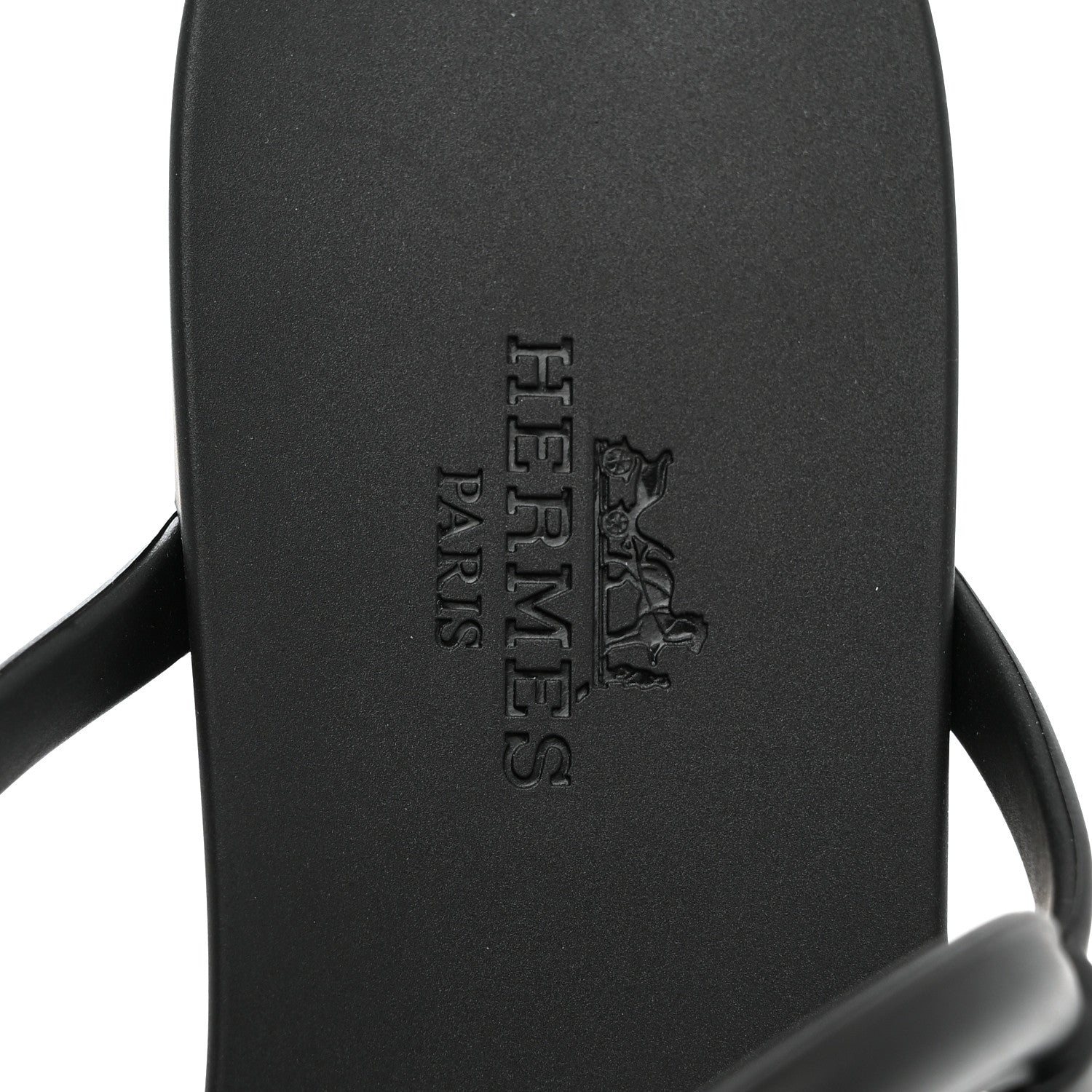 Hermes Rubber Womens Egerie Sandals 36 Black 8 of 9