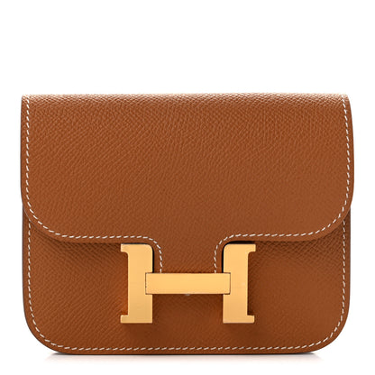 Hermes Epsom Constance Slim Wallet Gold 1 of 9