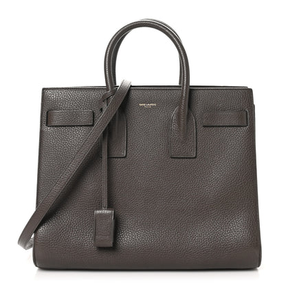 Saint Laurent Grained Calfskin Small Sac De Jour Taupe 1 of 12