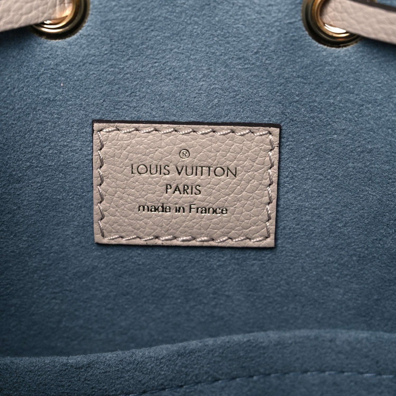Louis Vuitton Calfskin Lockme Bucket MM Greige 6 of 12