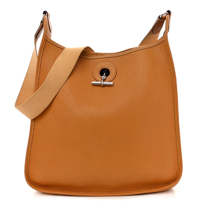 Hermes Taurillon Clemence Vespa GM Natural Sable 1 of 13