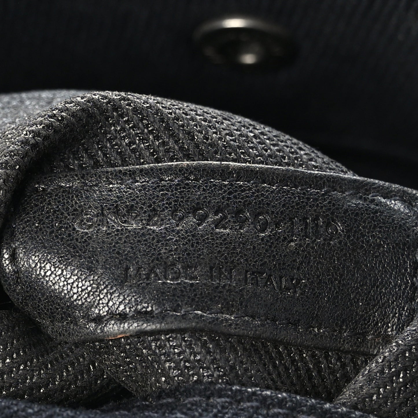 Linen Calfskin Rive Gauche Tote Black