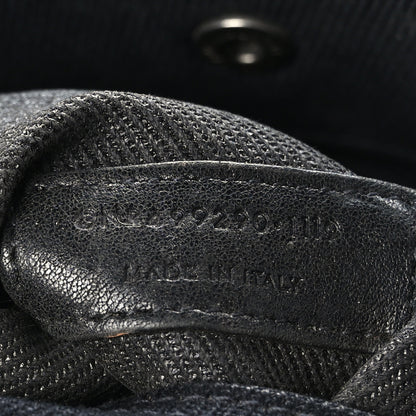 Saint Laurent Linen Calfskin Rive Gauche Tote Black 7 of 12