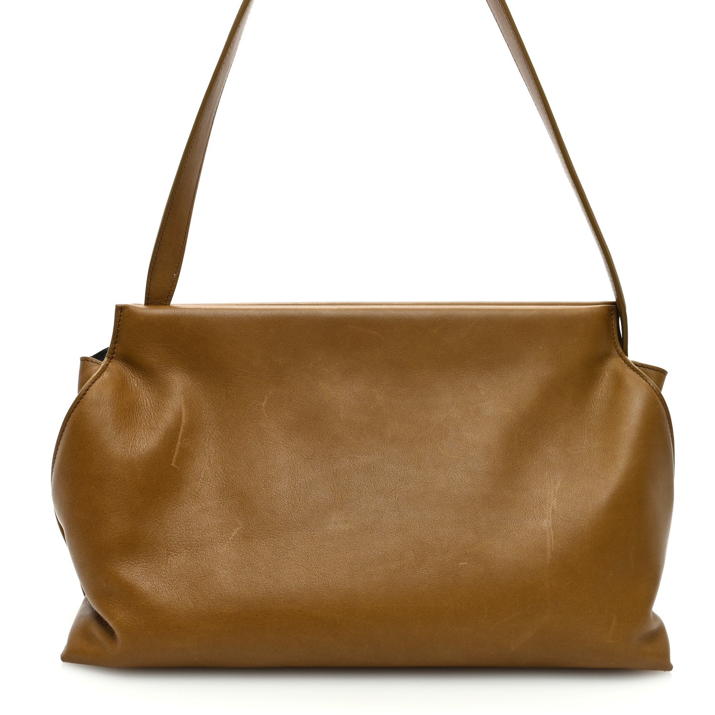 Saddle Calfskin Sienna Shoulder Bag Muschio
