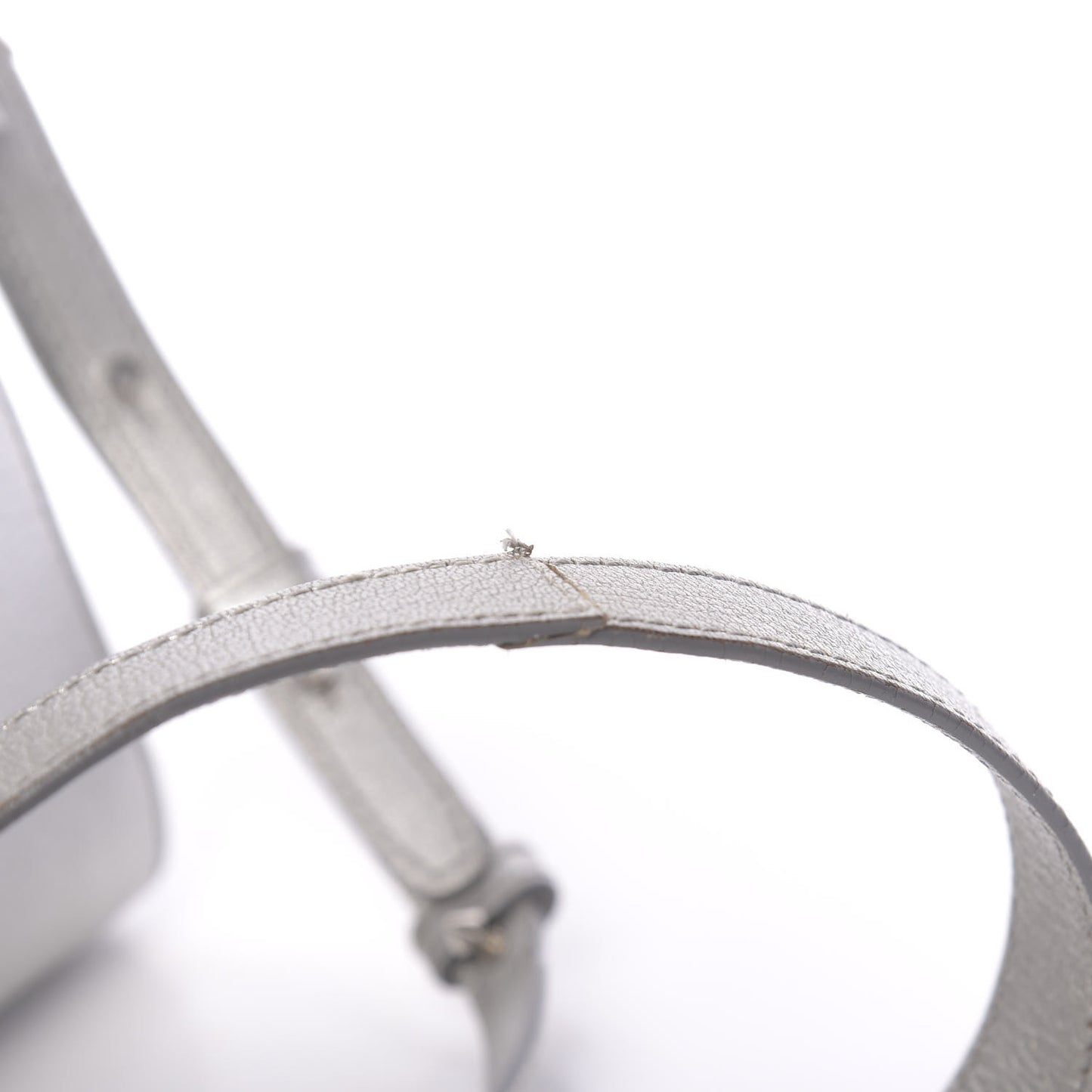 Metallic Sugar Goatskin Mini Antigona Silver