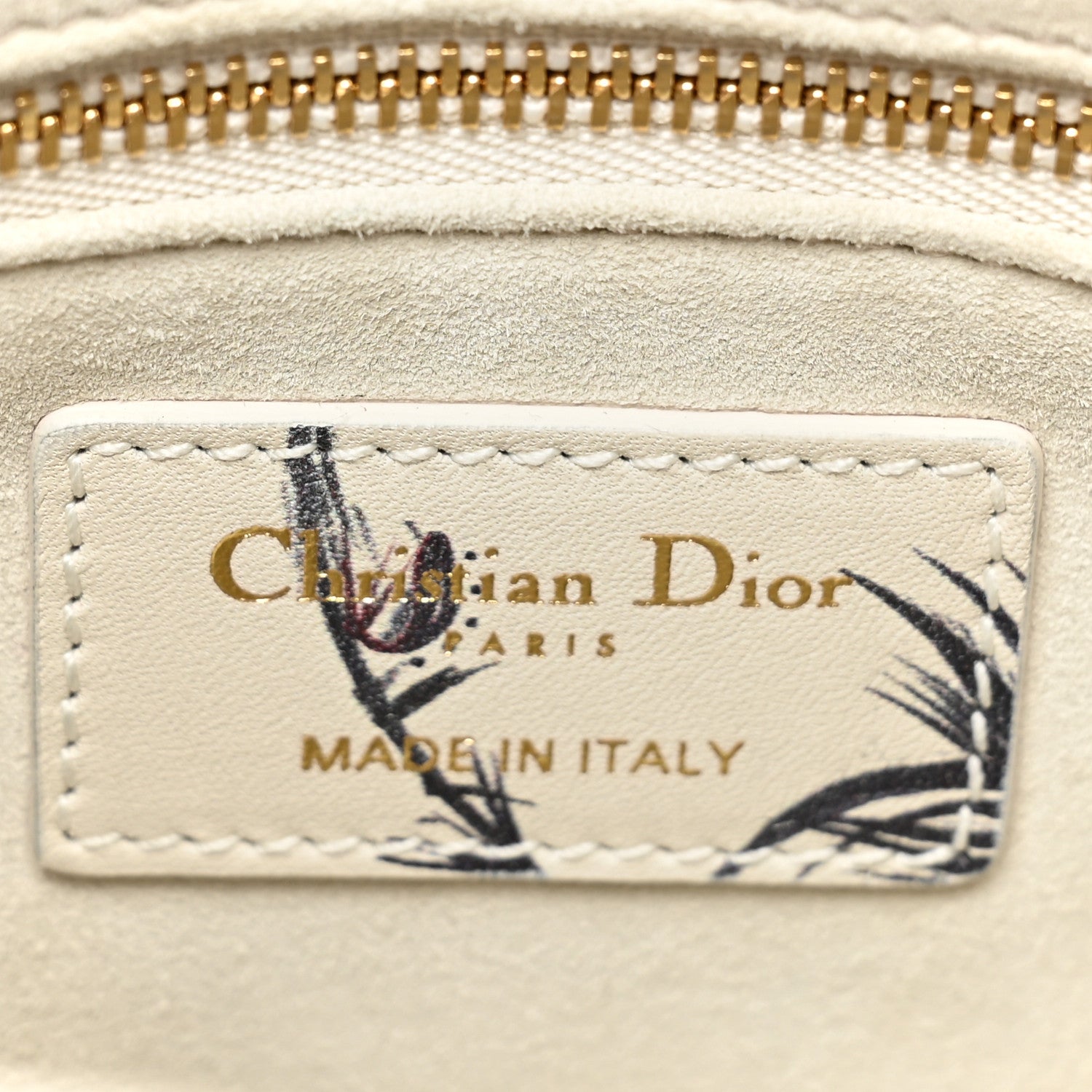 Christian Dior Calfskin Beaded Embroidered Jardin Naturel Mini Lady Dior White Multicolor 6 of 9