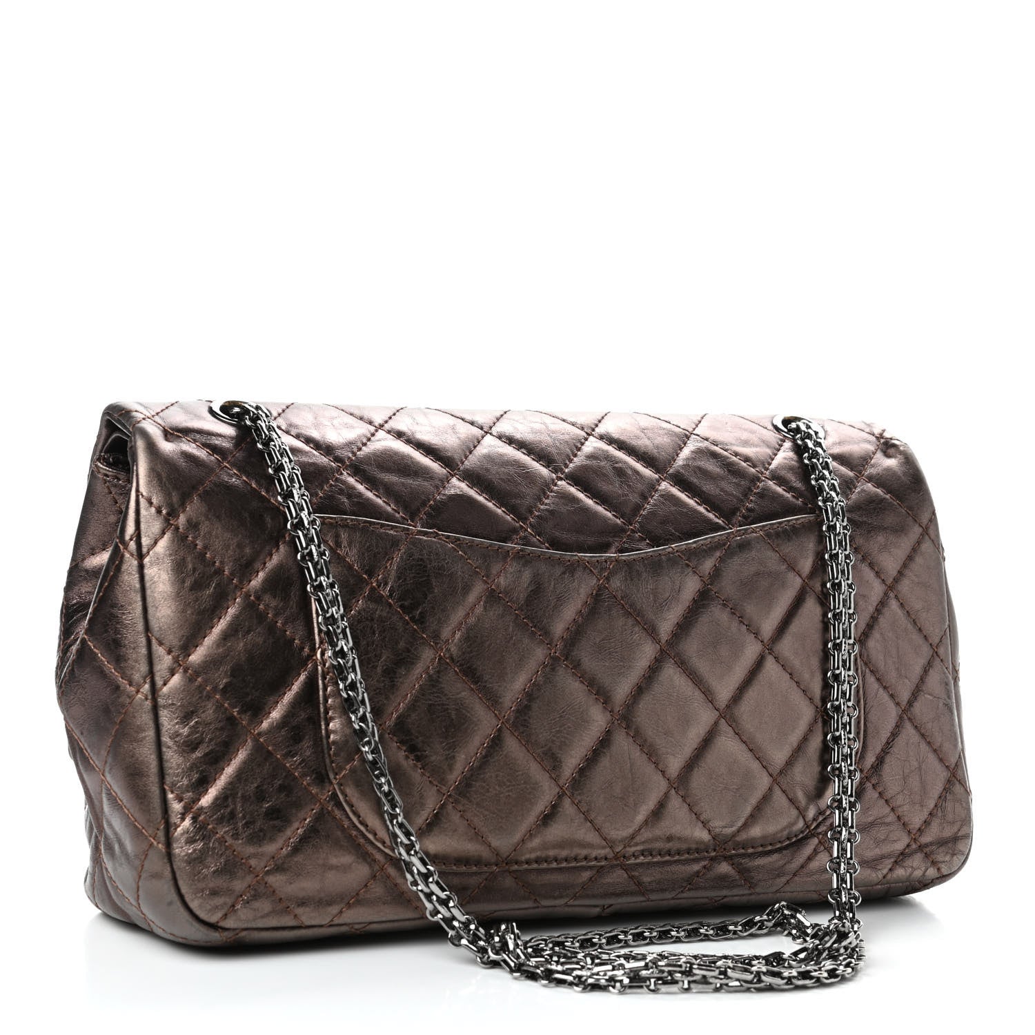 Chanel Metallic Aged Calfskin Quilted 2.55 Reissue 226 Flap Bronze 2 of 5