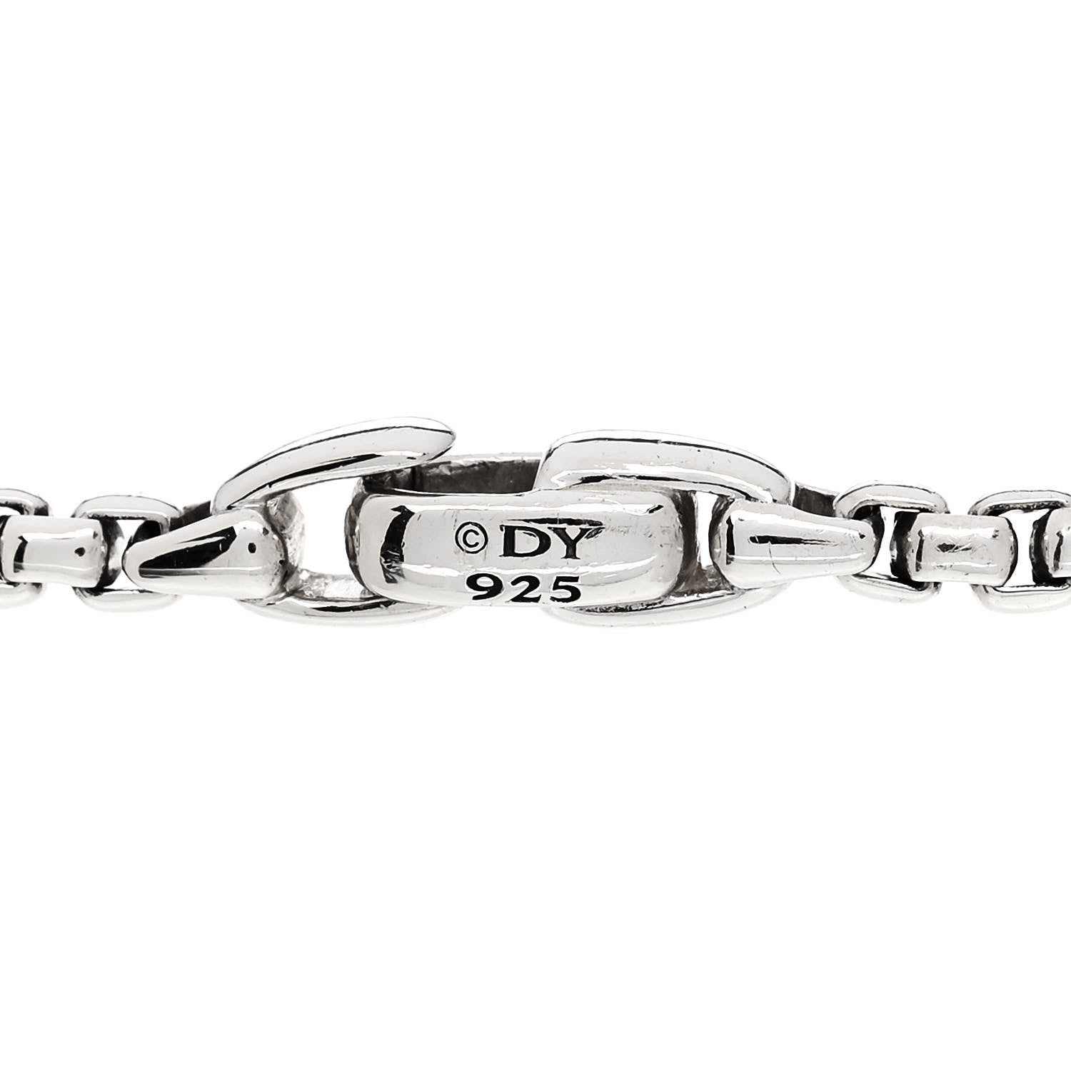 David Yurman Sterling Silver 4mm Box Chain Bracelet 3 of 3