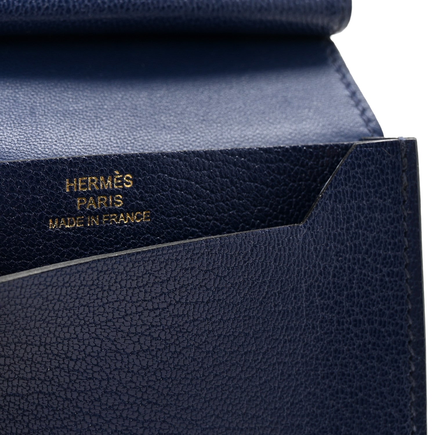 Hermes Chevre Mysore Mini Bearn Wallet Bleu Saphir 6 of 7