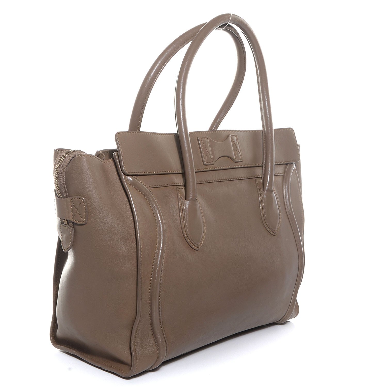 Celine Smooth Calfskin Shoulder Luggage Camel 3 of 9