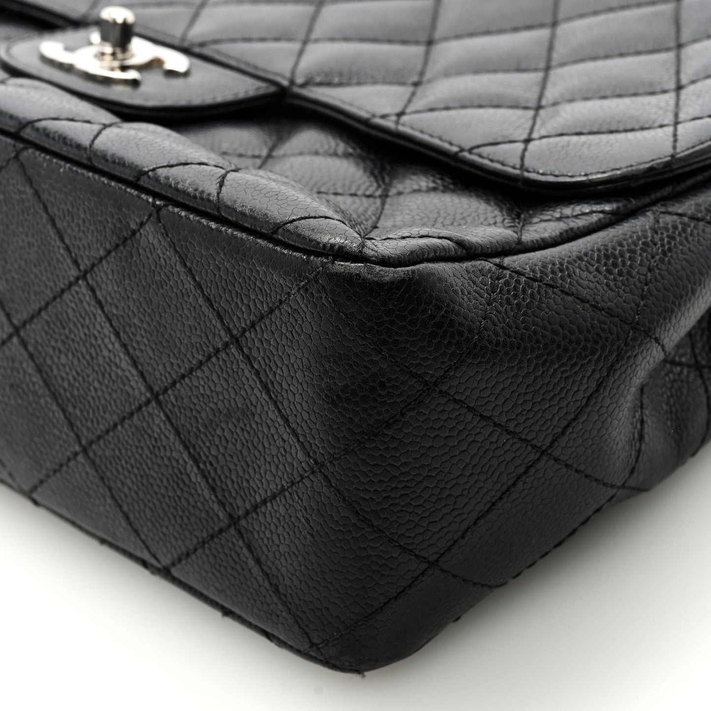 Caviar Quilted Jumbo Single Flap Black